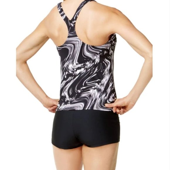 NIKE SWIM MARBLE TANKINI TOP NWT - Picture 5 of 6